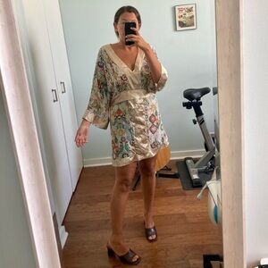 Lane Bryant Y2K Colorful Paisley Kimono Robe caftan dress vintage